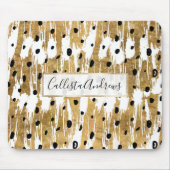 Tapis De Souris Brochures d'or Pois d'art moderne (Devant)