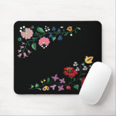Tapis De Souris Broderie florale (Avec souris)