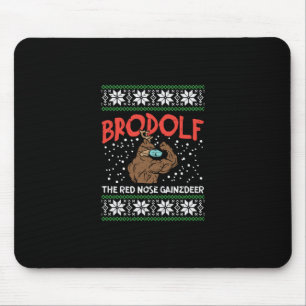 Tapis De Souris Brodolf In mask Muscle Workout Gym Ugly Xmas