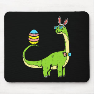 Tapis De Souris Brontosaurus Bunny Oeufs Oeufs Jour de Pâques Dino