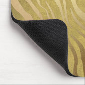 Tapis De Souris Bronze d'or Zebra Print Jungle Safari Glam (Coin)