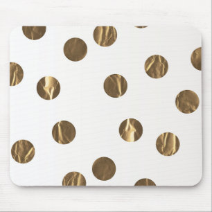 Tapis De Souris Bronze Faux Brillant Points Modernes Tendance Chic