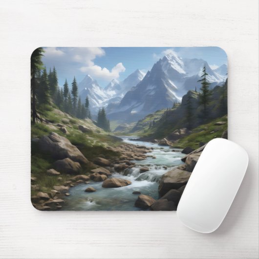 Tapis De Souris Brook en montagne (Avec souris)