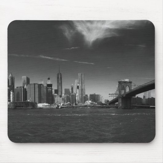 Tapis De Souris Brooklyn noir panoramique (Devant)