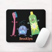 Tapis De Souris Brosse à dents mignonne dentifrice dentaire soie d (Avec souris)