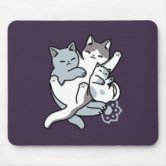Tapis De Souris Brosse à lait - Chats à couchage mignon (Devant)