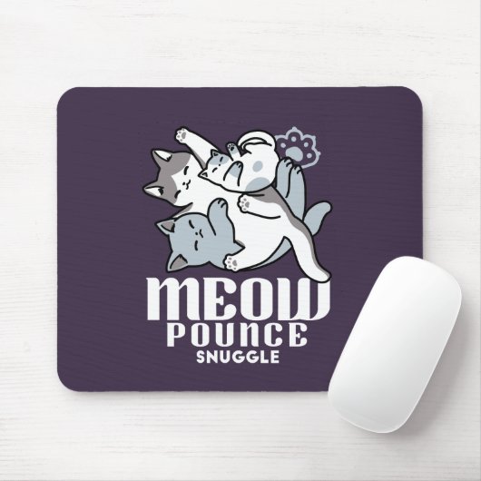 Tapis De Souris Brosse à lait - Chats à couchage mignon (Avec souris)