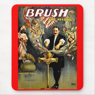 Tapis De Souris Brosse l'affiche du magicien mystique