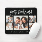 Tapis De Souris Brosse moderne Script 5 Photos Meilleur Papa Jamai (Avec souris)