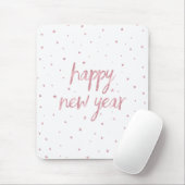 Tapis De Souris Brosse Script Faux Rose Parties scintillant or (Avec souris)