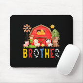 Tapis De Souris Brother Farm Cow Birthday Boy Matching Family Matc (Avec souris)