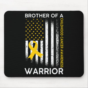 Tapis De Souris Brother Of A Warrior Childhood Cancer Awareness fl