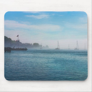 Tapis De Souris Brouillard au port de Mackinac