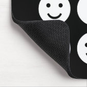 Tapis De Souris Brouillard - Noir et blanc (Coin)