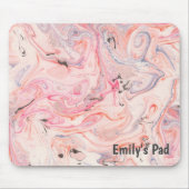 Tapis De Souris Brouillard rose et violet marbré (Devant)