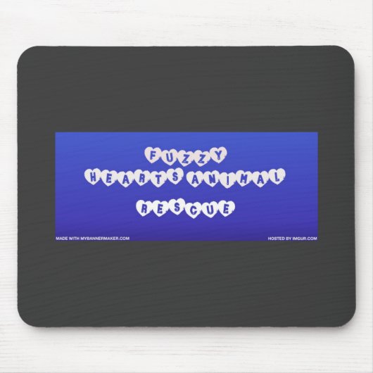 Tapis de souris brouillé de coeurs (Devant)