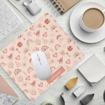 Tapis De Souris Brouiller | Terracotta Boho Heart Nom du Motif à t<br><div class="desc">Les tons de broussailles et de terre cuite abondent dans ce design de motif au coeur boho. Ajoutez simplement le nom et vous êtes tous définis. Ce design est idéal pour les anniversaires, les faveurs de la mariée, les amis, la Saint-Valentin, et juste parce que! Design motif composite par Holiday...</div>