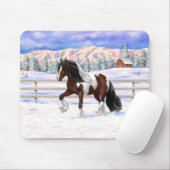 Tapis De Souris Brown Bay Gypsy Vanner Draft Horse (Avec souris)