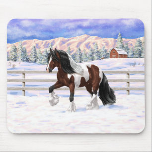 Tapis De Souris Brown Bay Gypsy Vanner Draft Horse
