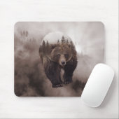 Tapis De Souris Brown Bear Cabine Mountain Lodge (Avec souris)