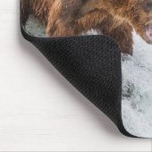 Tapis De Souris Brown Bear Catches Red Salmon (Coin)