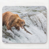 Tapis De Souris Brown Bear Catches Red Salmon (Devant)
