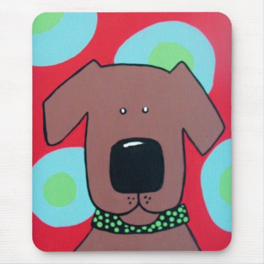 Tapis de souris Brown de chien (Devant)