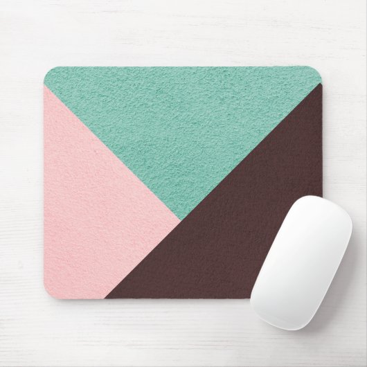 Tapis De Souris Brown personnalisé rose et vert Motif Abstrait (Avec souris)