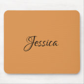 Tapis De Souris Brown simple nom de script simple (Devant)