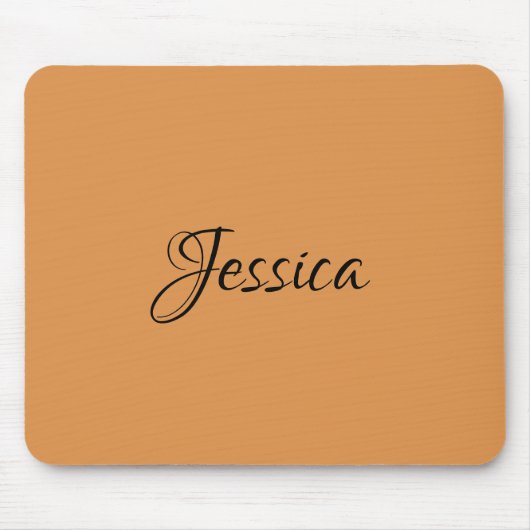 Tapis De Souris Brown simple nom de script simple (Devant)
