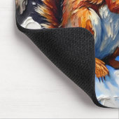 Tapis De Souris Brown Squirrel in the Snow (Coin)
