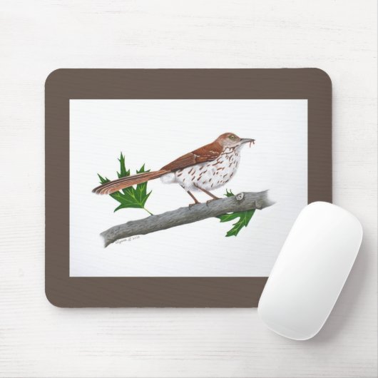 Tapis De Souris Brown Thrasher Mousepad (Avec souris)
