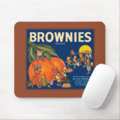 Tapis De Souris Brownies Marque Orange Crate Étiquette Mousepad (Avec souris)