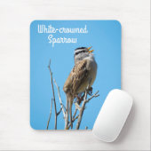 Tapis De Souris Bruant à couronne blanche (Avec souris)