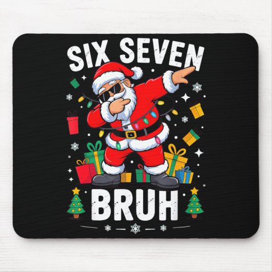Tapis De Souris Bruh 67 Six Seven Santa Dabbing Christmas (Devant)