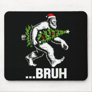 Tapis De Souris Bruh Bigfoot Noël Drôle de Sapin de Noël Xmas S