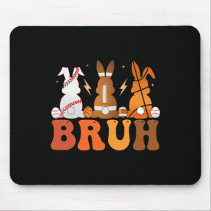 Tapis De Souris Bruh Bysketbyll Bysebyll Footbyll Sports Pâques Bu