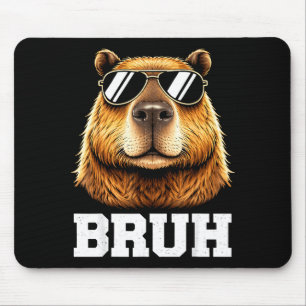 Tapis De Souris Bruh capybara mème drôle capybara énergie décontra