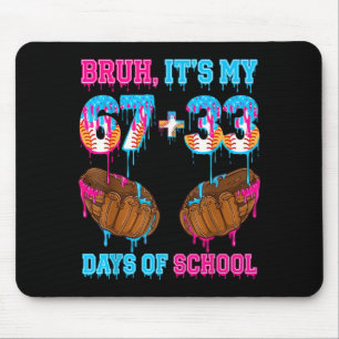 Tapis De Souris Bruh C'est Mon 67 33 Jour D'école Baseball Garçons