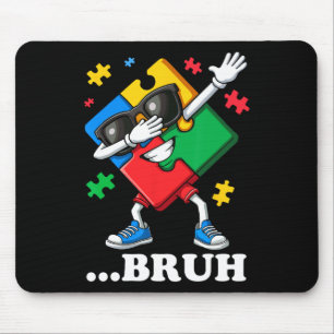 Tapis De Souris Bruh Dabbing Puzzle Funny Kids Boys Mens Autisme