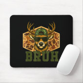 Tapis De Souris Bruh Deer Funny Deer Hunting Camo Hat Youth Teens  (Avec souris)