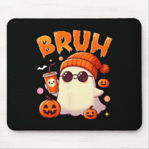 Tapis De Souris Bruh Ghost Halloween mignon Ghost Tricot Ou Traite