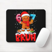 Tapis De Souris Bruh Gingerbread Six Seven 67 Ice Cream Drip Chris (Avec souris)