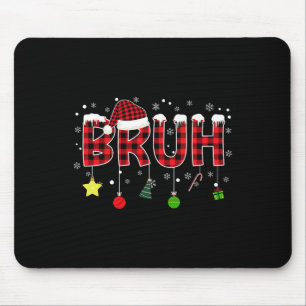 Tapis De Souris Bruh Noël Rouge Plaid Ados Garçons Enfants Noël Pa