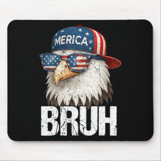 Tapis De Souris Bruh Quatre 4 Juillet Aigle Américain Patriotique