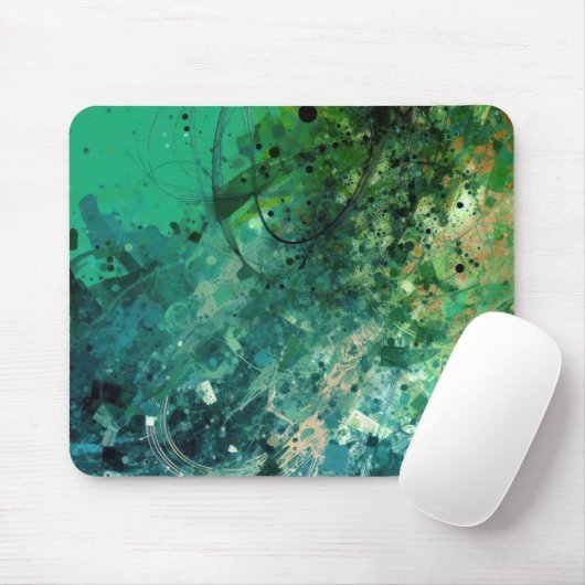 Tapis De Souris Bruit vert Abstrait (Avec souris)