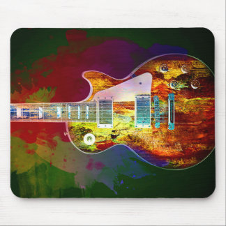 Tapis De Souris Bruits de la musique. Guitare colorée
