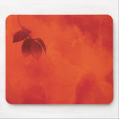 Tapis De Souris Brûlé Orange Persimmon Feuilles Abtract Automne (Devant)