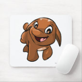 Tapis De Souris Brun de Poogle (Avec souris)