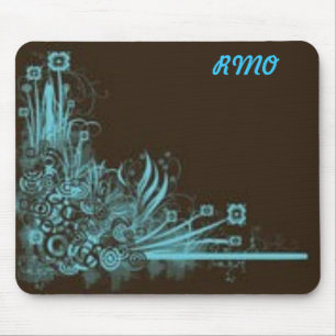 Tapis De Souris Brun et remous bleu Mousepad